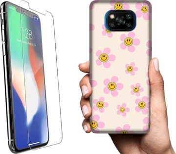 ETUI NA TELEFON XIAOMI POCO X3 NFC MŁODZIEŻOWE MODNE WZORY +SZKŁO
