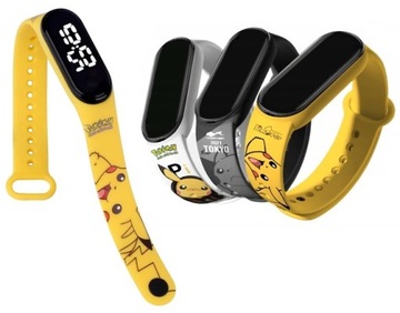 ZEGAREK Pokemon PIKACHU DLA DZIECI SMARTBAND OPASKA cyfrowy LED watch