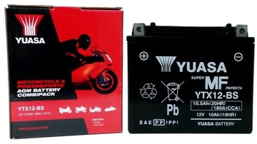 Akumulator YTX12-BS 12V 10Ah 180A Yuasa