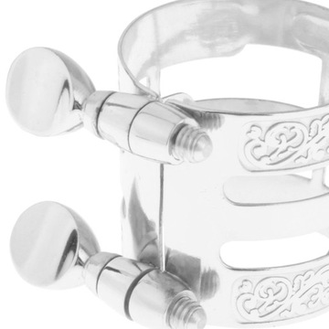 Металлическая лигатура мундштука для саксофона-альта для великолепного звука, посеребренная.