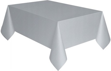 Obrus Foliowy Srebrny Plamoodporny 137 x 274 cm