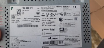 РАДИО VW UP 1S0035871 17-21 ГОД ПОДЪЕМНИК