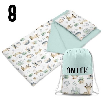 СПАЛЬНЫЙ МЕШОК ДОШКОЛЬНИКА СПАЛЬНОЕ + СУМКА 145х75 разные дизайны + НАИМЕНОВАНИЕ