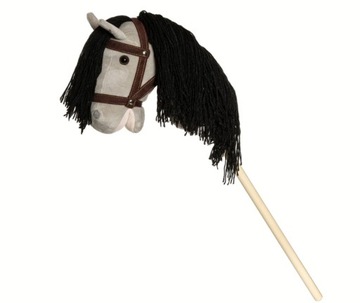 HOBBY HORSE Koń na kiju z lejcami 80cm Szary