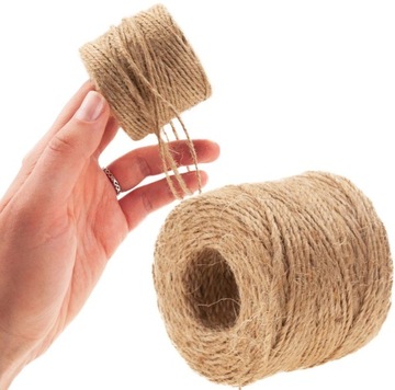 Джутовая веревка, джутовая веревка, 50 м, натуральный