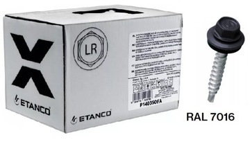 Wkręty farmerskie 4,8x50 mm RAL 7016 100 szt. blachowkręty Etanco GTF2 Z14