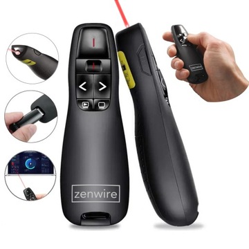 WSKAŹNIK PREZENTER LASEROWY PILOT BEZPRZEWODOWY DO PREZENTACJI LASER USB ZW