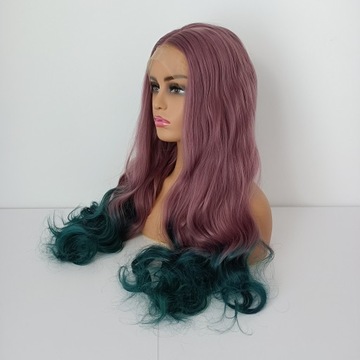 Парик LACE FRONT 2 цвета фиолетовый + шапочка БЕСПЛАТНО