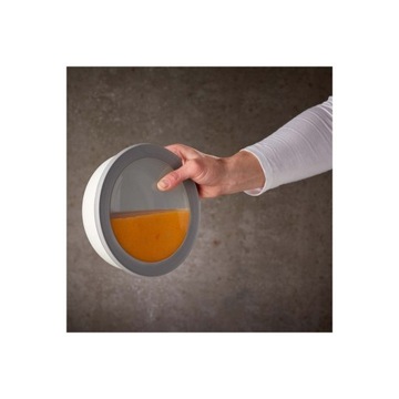 НАБОР ИЗ 3 БЕЛЫХ МЕПАЛЬНЫХ ЧАШ CIRQULA С КРЫШКОЙ