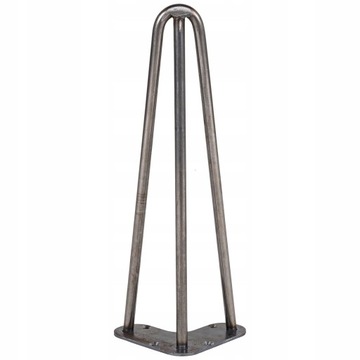 NOGA METALOWA HAIRPIN 41 cm 3 pręty NIEMALOWANA