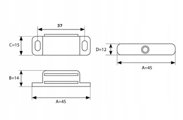 ЗАМОК С МАГНИТНОЙ ЗАЩЕЛКОЙ ДЛЯ ШКАФОВ