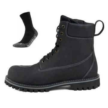 BUTY BROGER ALASKA II VINTAGE BLACK SKÓRA 39 GRATI