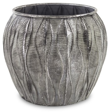 METALOWA OSŁONKA DONICA SREBRNA DEKORACJA DOMU