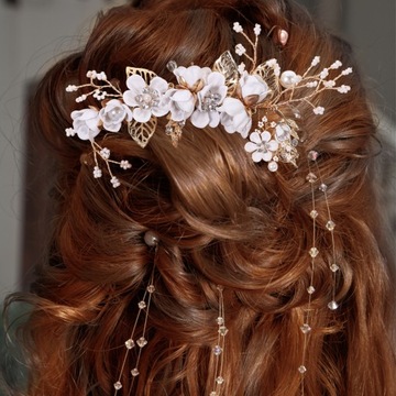 ДЕКОР MISS BRIDE ШАПКА ДЛЯ ВОЛОС, БЕЛАЯ, 4 ШТ.