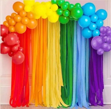 Tęczowe Balony Wstążka Tassel Dekoracje Urodzinowe
