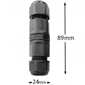 РАЗЪЕМ КАБЕЛЬНОЙ СОЕДИНЕНИЯ 3x4 мм С БЫСТРОЗАЩИТНЫМ РАЗЪЕМОМ, ВОДОСТОЙКИЙ IP68 РАЗЪЕМ 400В 20А
