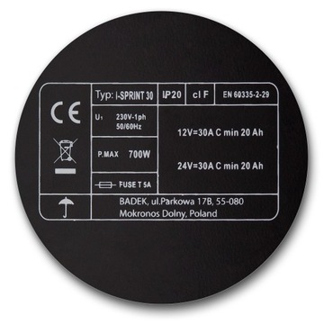 ИНВЕРТОРНЫЙ ВЫПРЯМИТЕЛЬ IDEAL I-SPRINT 30 12 24В