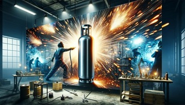 ПОЛНЫЙ СВАРОЧНЫЙ ЦИЛИНДР 8 Л ДЛЯ MIG TIG MIX/CO2 ЛЕГАЛИЗАЦИЯ 10 ЛЕТ