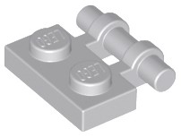 Lego 2540 płytka uchwyt 1x2 j. szary 2 szt Używany