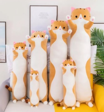 ДЛИННАЯ ПЛЮШЕВАЯ ПОДУШКА KITTY CAT MASCOT 70 СМ