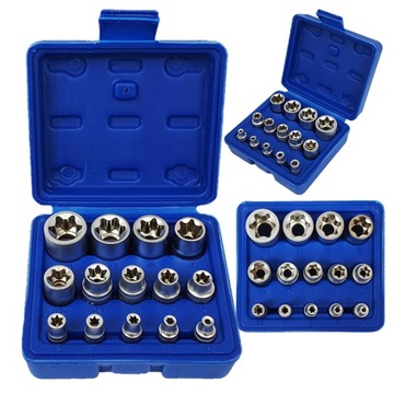 KLUCZE TORX ZESTAW KLUCZY 14 SZT E4-E24 1/4