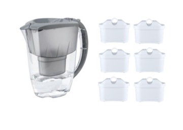 Filtrační konvice Aquaphor 2,8 l s počítadlem 6 náplní Maxfor B25, šedá