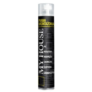 Pianka pianka NISKOPRĘŻNA PISTOLETOWA montażowa CAŁOROCZNA 750 ml