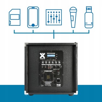 Звуковая система: 2 колонки SUB 12 дюймов и подставки