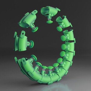 HULA HOP GREEN Z WYPUSTKAMI I OBCIĄŻNIKIEM HMS HHW01