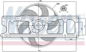 VENTILÁTOR CHLADIČŮ NISSENS 85253
