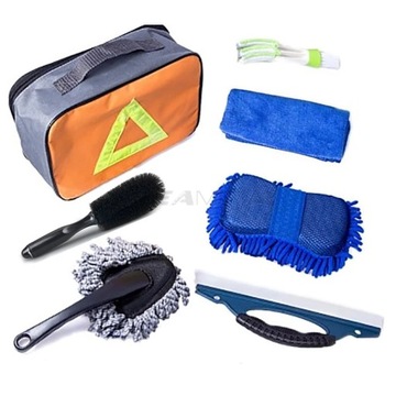 SEAMETAL Car Wash Cleaning Kits with Storage Bag 7pcs Car Detailing