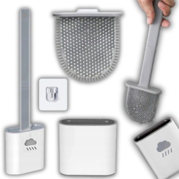 СИЛИКОНОВАЯ ПЛОСКАЯ ЩЕТКА ДЛЯ ТУАЛА, СЕРАЯ, ПРОЧНАЯ И ЭСТЕТИЧЕСКАЯ