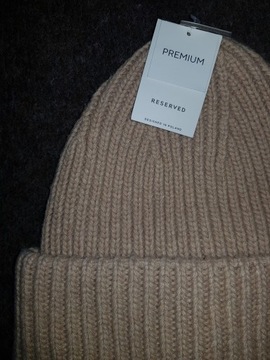 Czapka męska wełniana beanie Reserved WEŁNA 50%