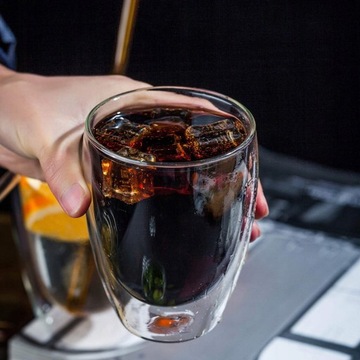 SZKLANKI TERMICZNE DO KAWY LATTE DRINKÓW Z PODWÓJNYM DNEM 6 SZTUK 350 ML