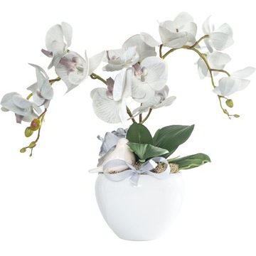 Sztuczny STORCZYK w naczyniu ORCHIDEA duży KWIAT