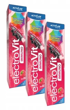 3x Elektrolity ELECTROVIT IMMUNO malina 20 tabletek musujących