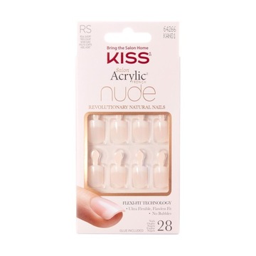 KISS PAZNOKCIE SZTUCZNE SALON ACRYLIC FRENCH NUDE KAN01 BREATHTAKING