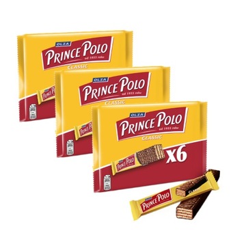 Zestaw Prince Polo Classic 3 x wielopak batonik wafelek w czekoladzie 17,5g