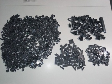 lego mix mix - маленькие технические серые элементы автомобиля, много (P)