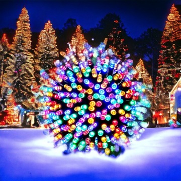 РОЖДЕСТВЕНСКАЯ ЕЛОЧНАЯ ПОДСВЕТКА 200 СВЕТОДИОДНЫХ МНОГОЦВЕТНЫХ СМЕСЕЙ НАРУЖНАЯ ВНУТРИ С ПРОГРАММАТОРОМ