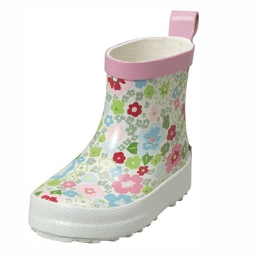 KALOSZE DZIECIĘCE GUMOWCE PLAYSHOES KWIATY KRÓTKIE R.21