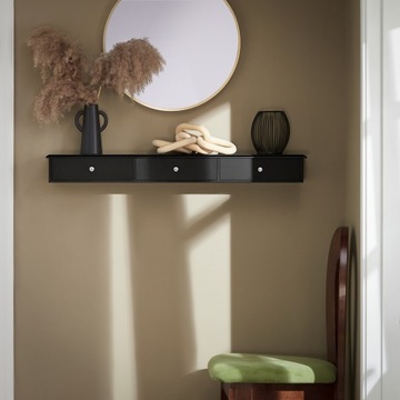 SoBuy Подвесной столик с настенной полкой и 3 ящиками Black FRG43-L-SCH