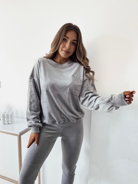 Welurowy Komplet Premium LadyMania z Haftem - L