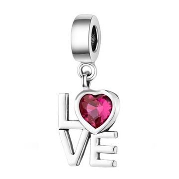 CHARMS BEADS LOVE SERCE MIŁOŚĆ KORALIK MODUŁOWY