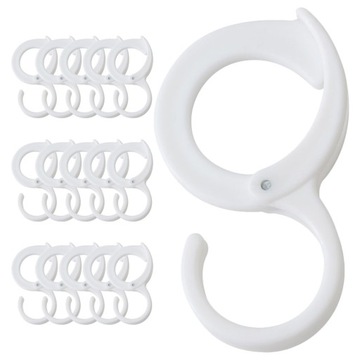 20 SZTUK PLASTIKOWE HACZYKI DO WISZANIA HACZYKI W KSZTAŁCIE S KUCHENNE HACZYKI NA RĘCZNIKI SZAFY