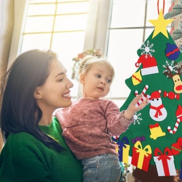 РОЖДЕСТВЕНСКАЯ ЕЛКА С ВОЙЛОМ УКРАШЕНИЯ РОЖДЕСТВО ДЛЯ ДЕТЕЙ НАЦИОНАЛЬНОЕ РОЖДЕСТВО своими руками