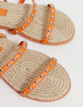 B2B115 SANDAŁY ESPADRYLE DŻETY ORANGE DESIGN 40