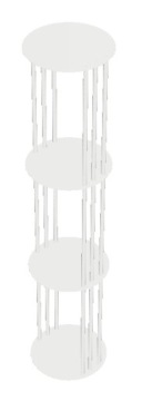 Подставка для цветов FLOWER BASKET TRIARY лофт белая круглая