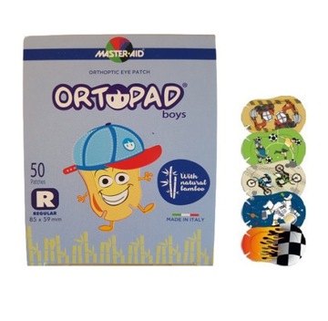 ORTOPAD Boys REGULAR duży wzór plastry na oko 50 szt dla chłopca
