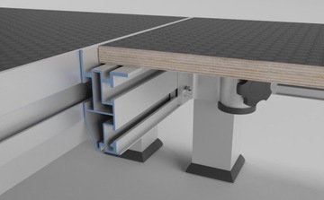 Размеры сцены: 4мх3м (12м2) со ступенькой и транспортной тележкой.